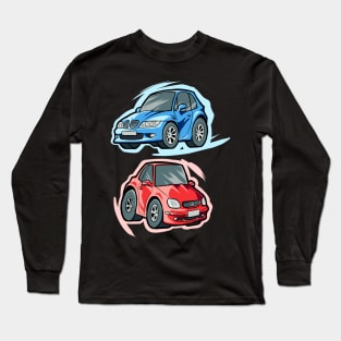 Cartoony German Cars Long Sleeve T-Shirt